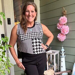 Cabi 4731 Complete Top Herringbone Fall 2024 Medium EUC